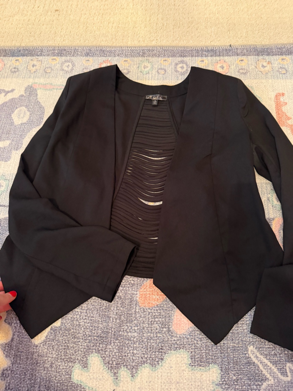 Black Cutout Back Blazer